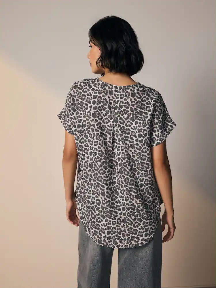 Next Relaxed Fit Animal Print Blouse