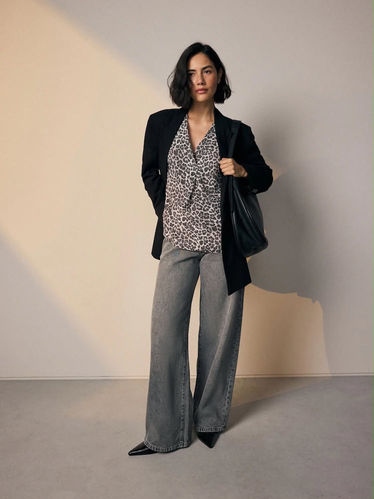 Next Relaxed Fit Animal Print Blouse
