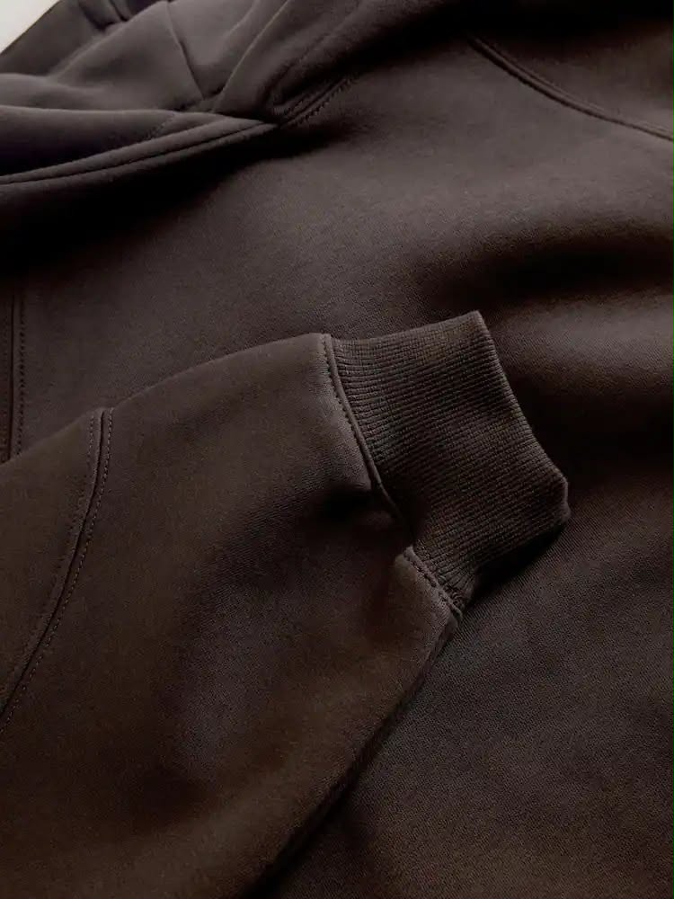 Chocolate Brown Relaxed Fit Heavy Weight Regular Length