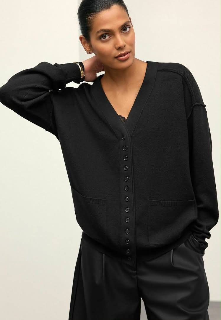 Next V-Neck Black Cardigan