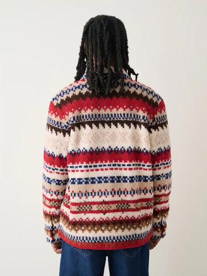 Red Casual Print Coatsand Jackets