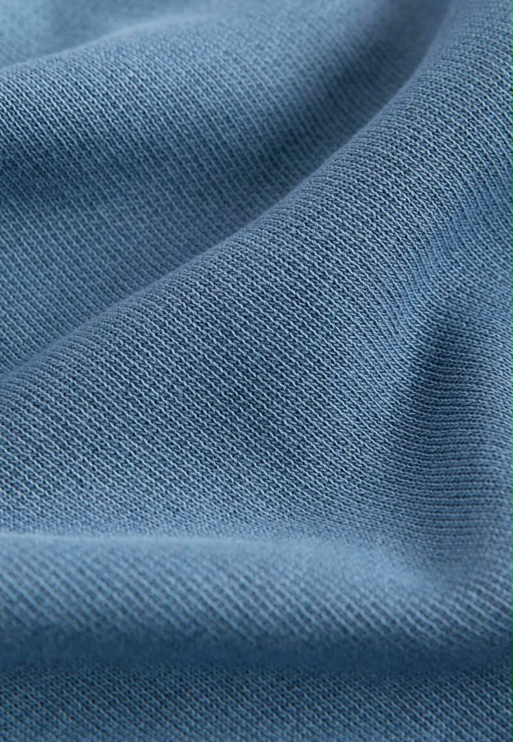 Washed Crew Neck Sweatshirt Indigo Denim Blue