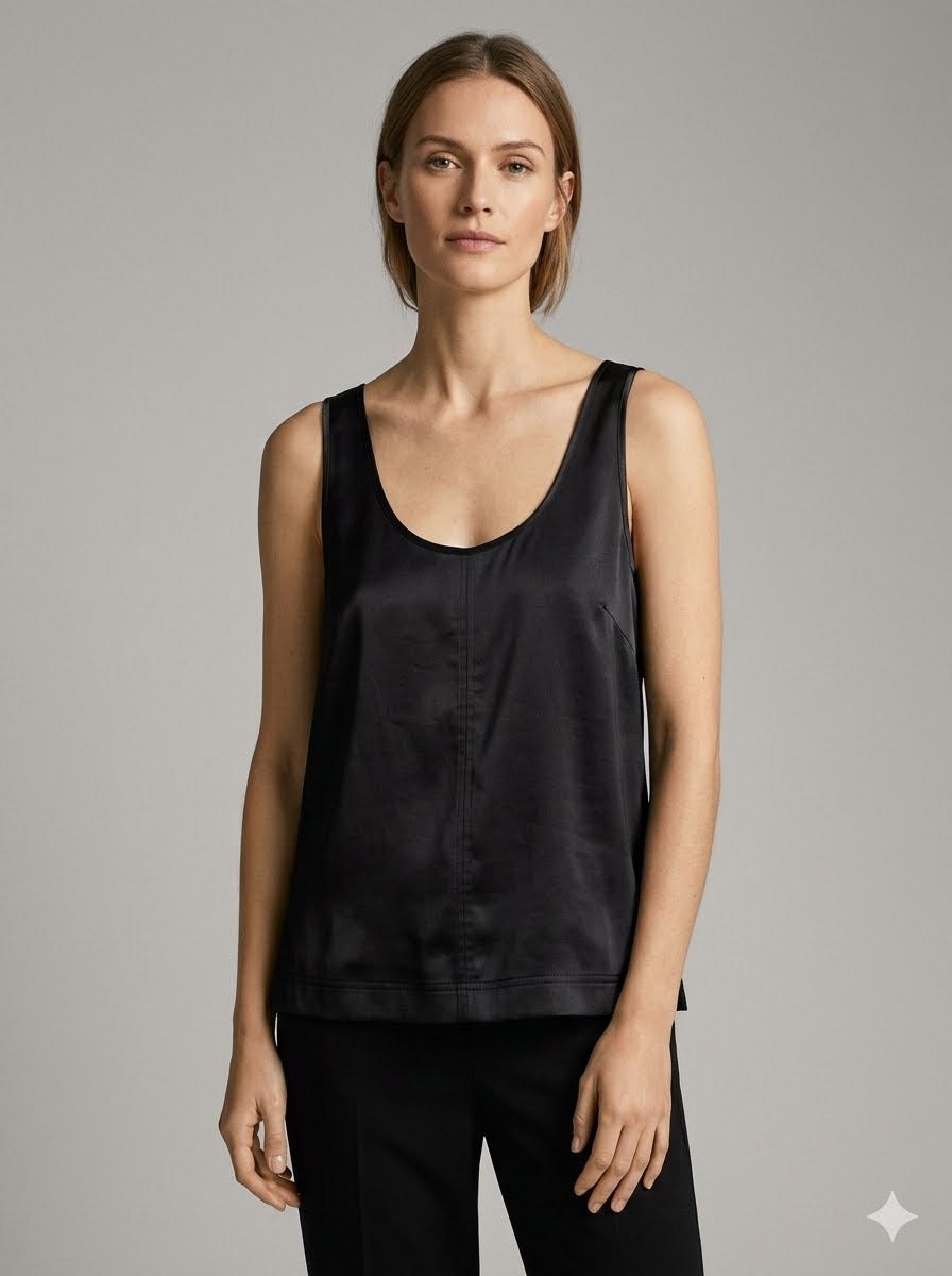 Next Black Sleeveless Satin Top
