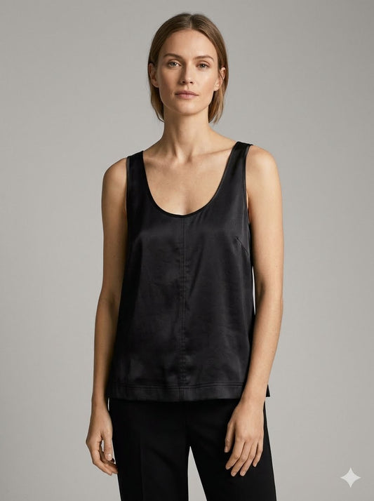 Next Black Sleeveless Satin Top