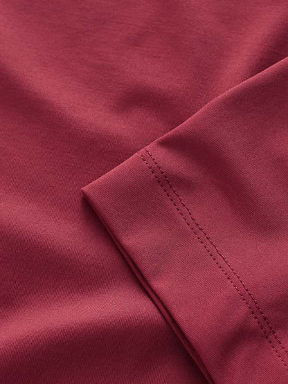 Burgundy Soft Touch Slash Half Sleeve T-Shirt