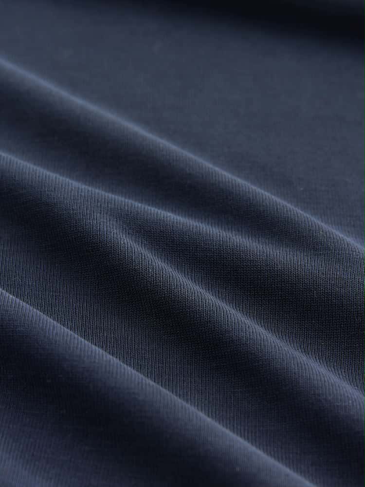 Navy Blue V-Neck Modal Short Sleeve Top