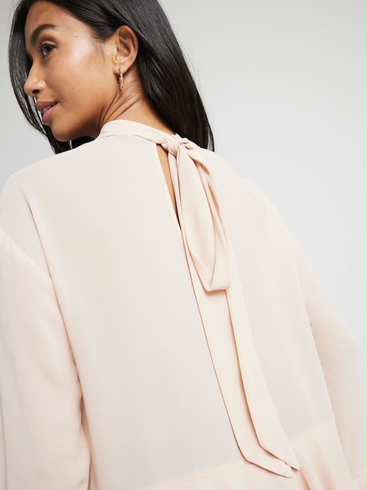 Pink Ruffle Blouse
