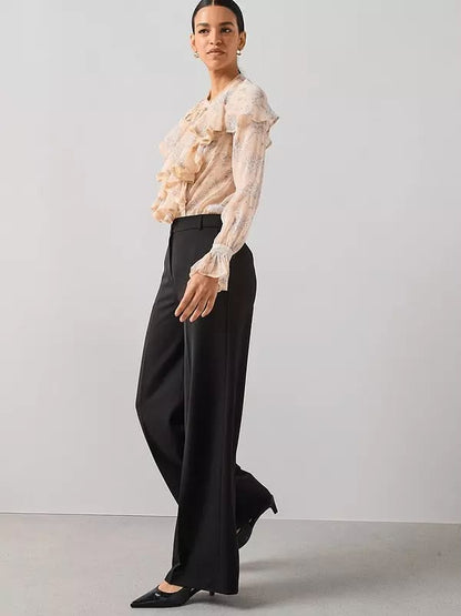 V by Very Black Wide Leg  Trouser