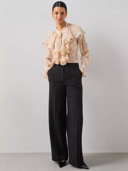 V by Very Black Wide Leg  Trouser