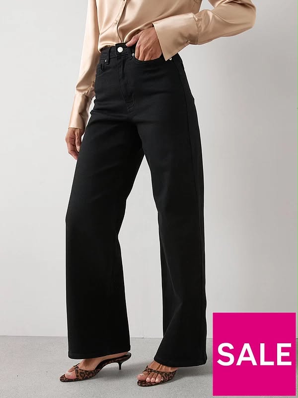 Short High Waist Wide Leg Jeans
