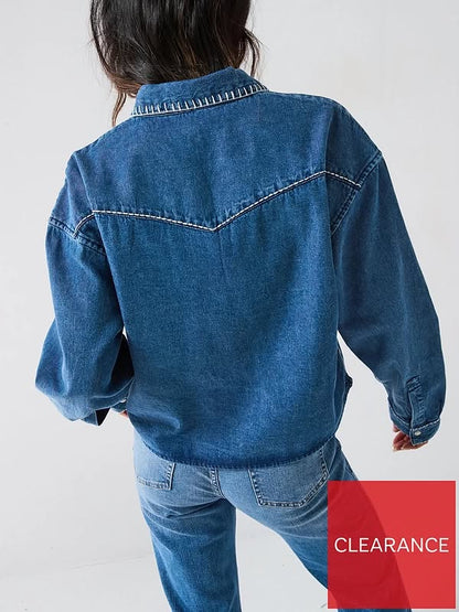 V by Very Rodeo Embroidery Denim Shirt