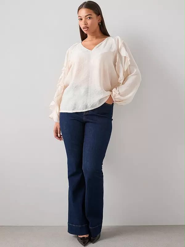 V by Very Ruffle Curve Blouse