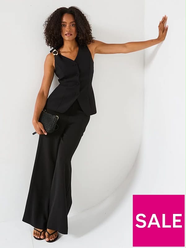 Buckle Detail Waistcoat Black