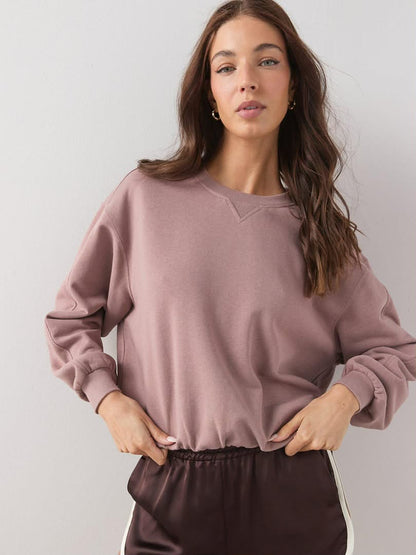 Crew Neck Sweatshirt Taupe
