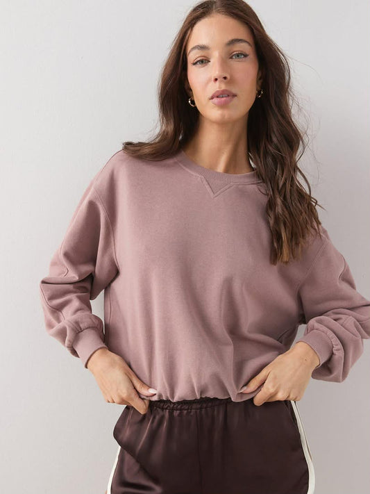 Crew Neck Sweatshirt Taupe