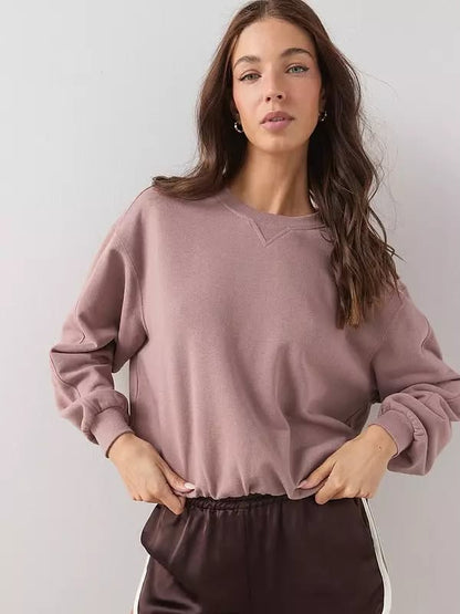 Crew Neck Sweatshirt - Taupe