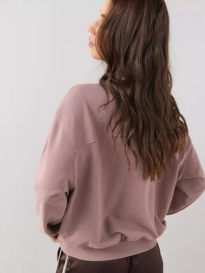Crew Neck Sweatshirt - Taupe