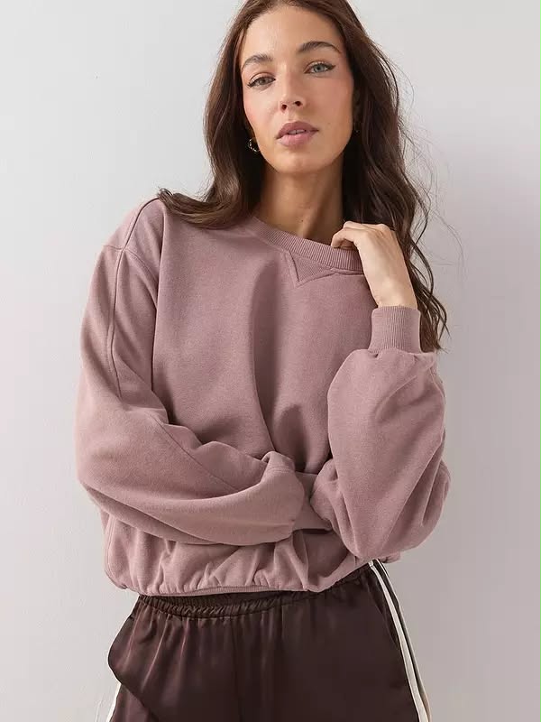 Crew Neck Sweatshirt - Taupe