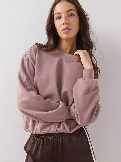 Crew Neck Sweatshirt - Taupe