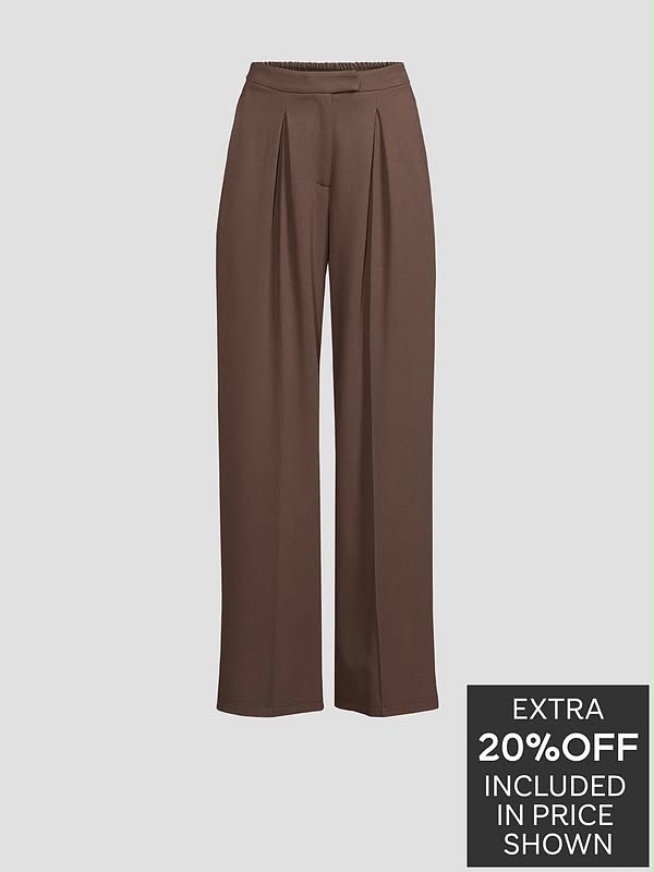 Ponte Wide Leg Pleated