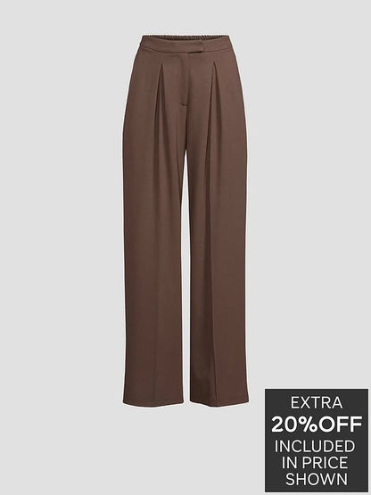 Ponte Wide Leg Pleated