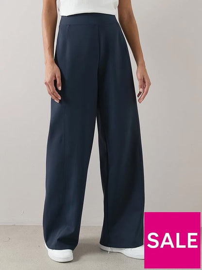 Scuba Wide Leg Trouser Co-ord Navy