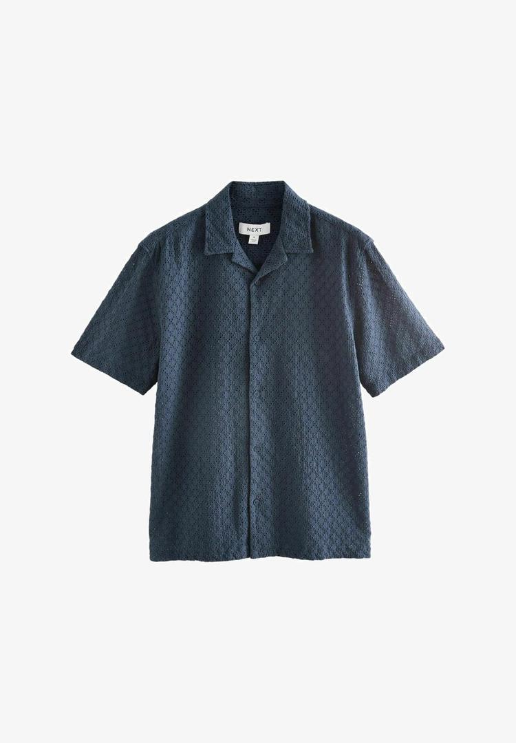 Regular Fit Textured Broderie Shirt