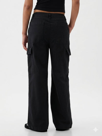 Mid Rise Loose Cargo Pants