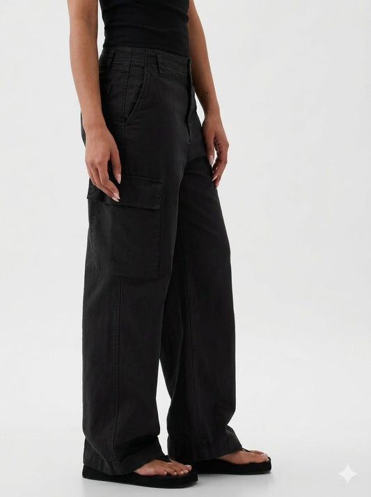 Mid Rise Loose Cargo Pants