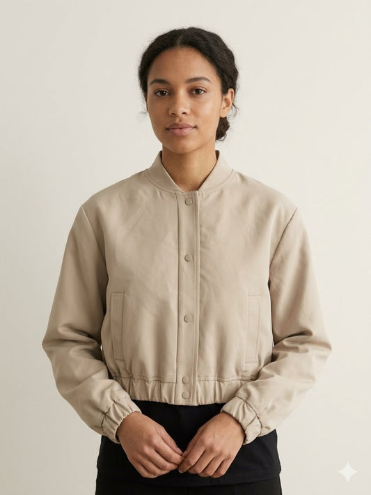 Cropped Bomber Jacket