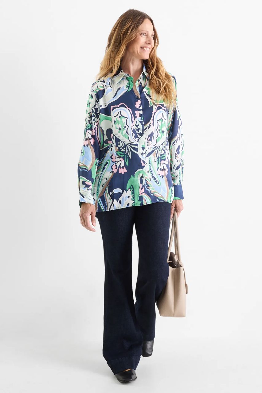 Multicolor Printed Met Patroon Blouse