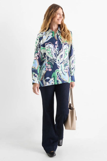 Multicolor Printed Met Patroon Blouse