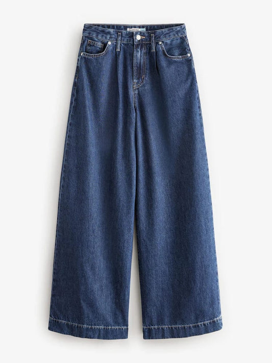 Dark Blue Palazzo Wide Leg Jeans