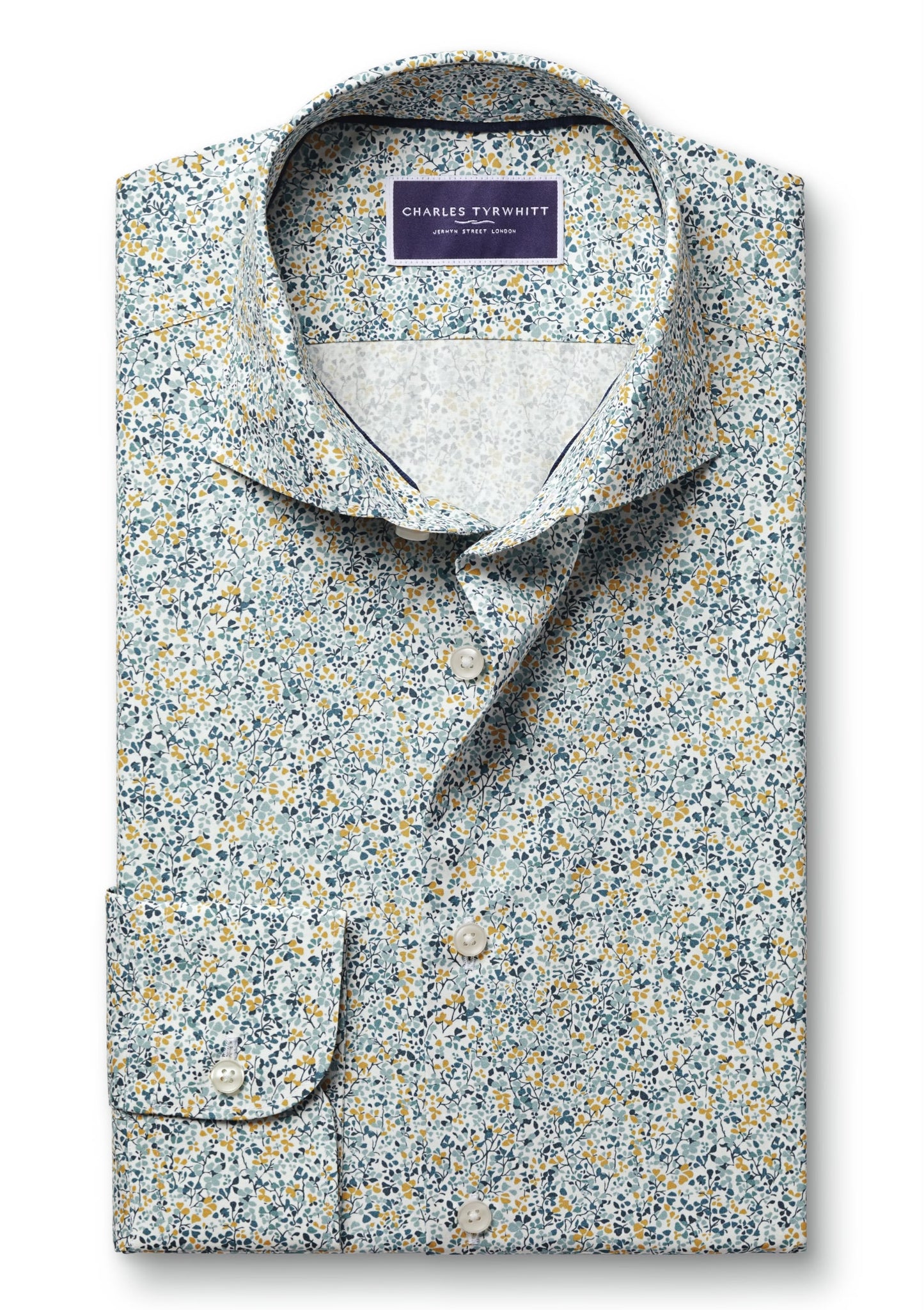 Micro-Floral Slim Fit Shirt - Floral Print