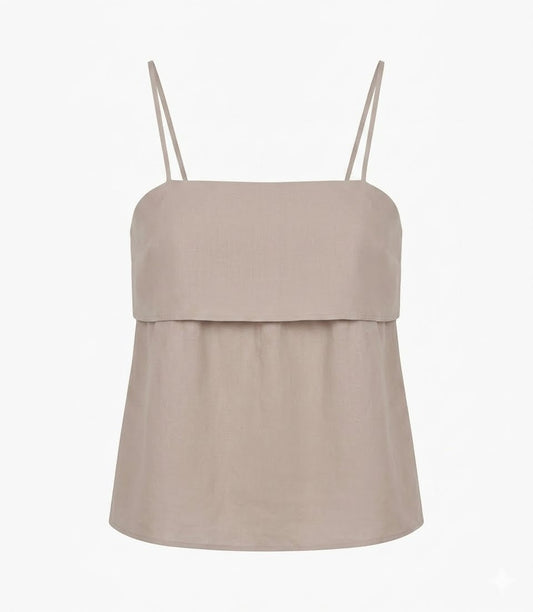 Double - Layer Spaghetti Strap Top