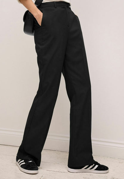 Black Tailored Stretch Bootcut Trouser