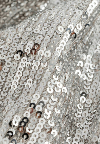 Silver Sequin Regular Fit Blazer Dress