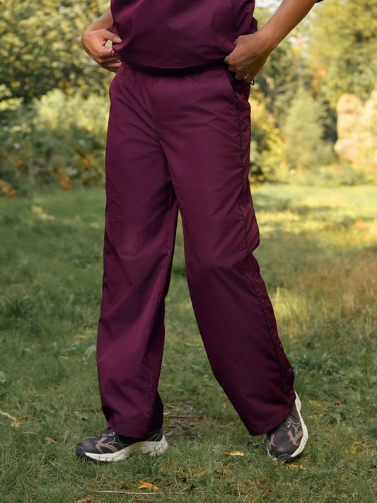Burgundy Red Active Track Pants