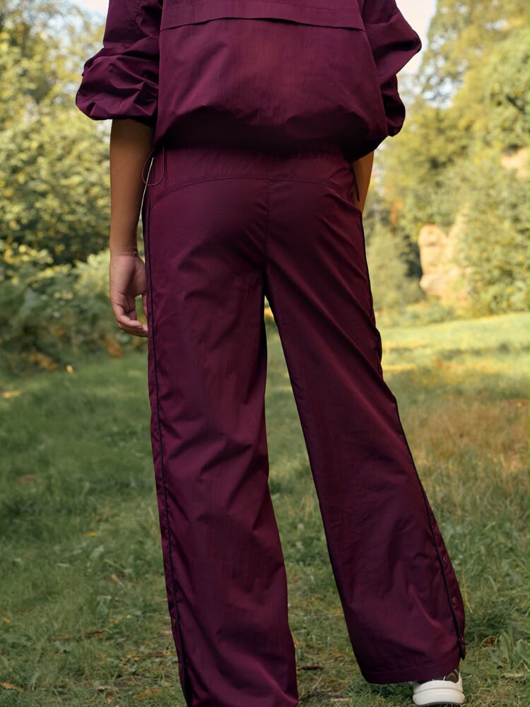 Burgundy Red Active Track Pants