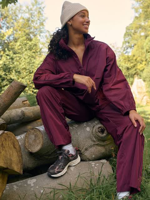Burgundy Red Active Track Pants