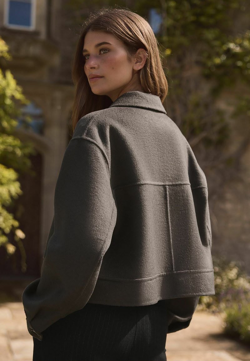 Handsewn Petite summer Jacket Mushroom Grey