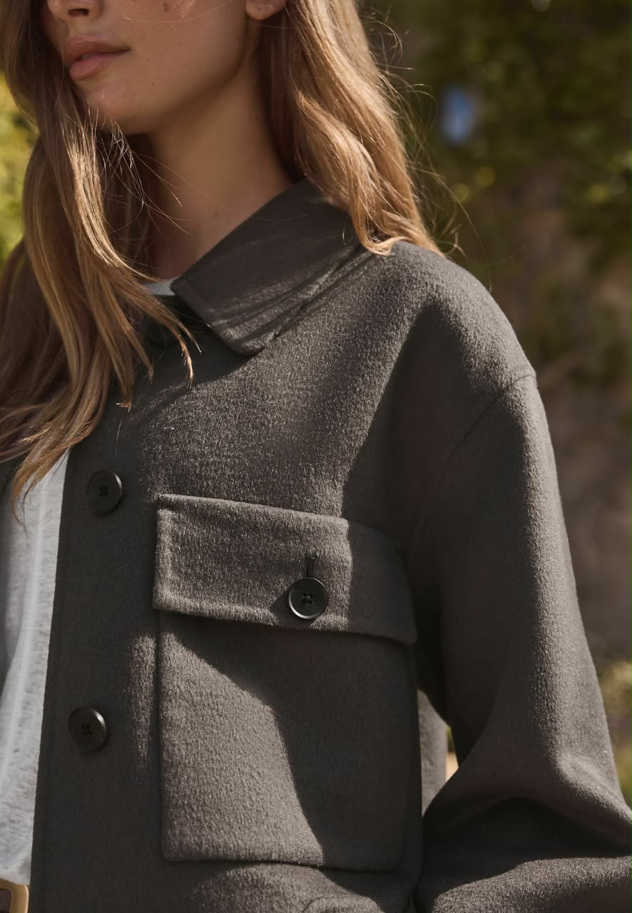 Handsewn Petite summer Jacket Mushroom Grey