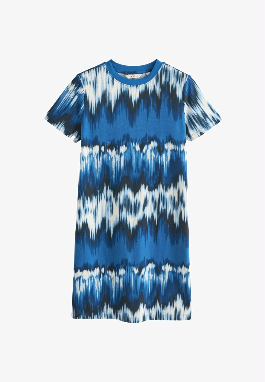 Blue Print Jersey Dress