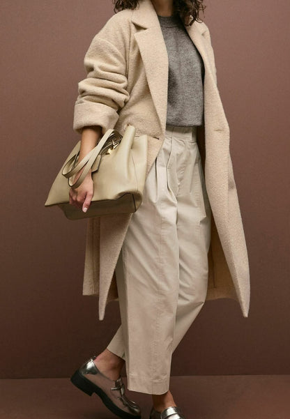 Cream Revere Collar Coatigan