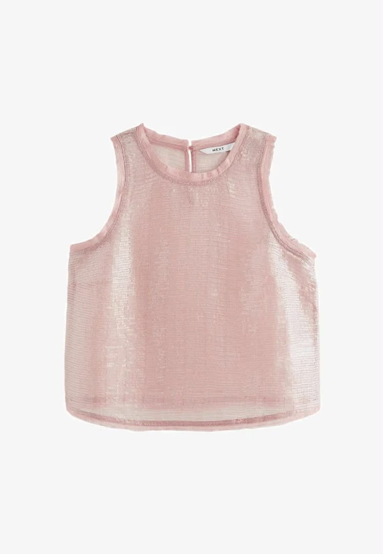 Sleeveless Sequin Regular Fit Blush - Pale Pink