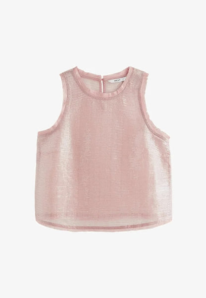 Sleeveless Sequin Regular Fit Blush - Pale Pink
