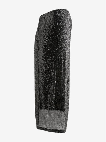 Black Maternity Sequin Skirt