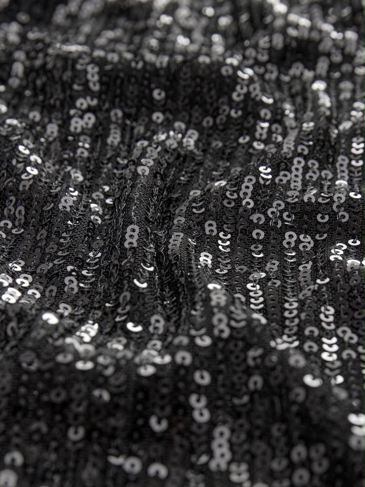 Black Maternity Sequin Skirt