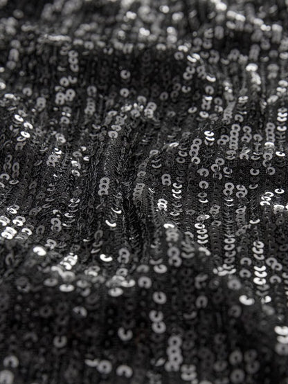 Black Maternity Sequin Skirt