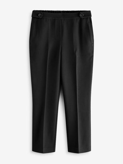 Black Straight Leg Tailored Trouser